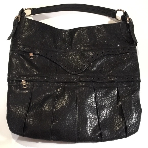 Jessica Simpson Bags Black Jessica Simpson Real Leather Hobo Bag Poshmark